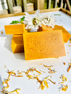 Organic ,Raw ,Turmeric And Seamoss Handmade, bar ,soap, natural,yellow, orange soap, goat milk
